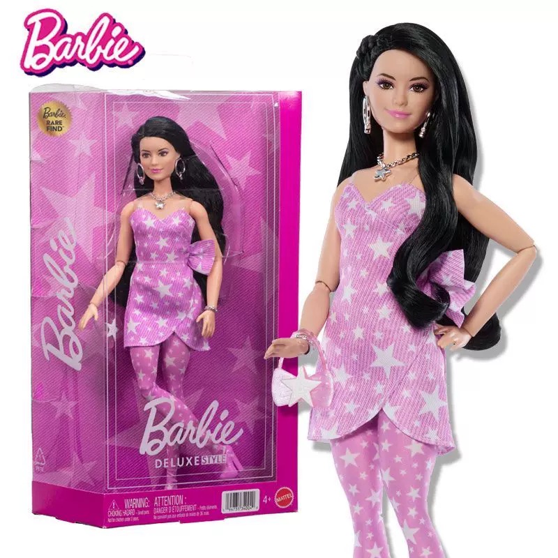 Kids Toys Xmas - Boneca original Mattel Barbie Deluxe Style
