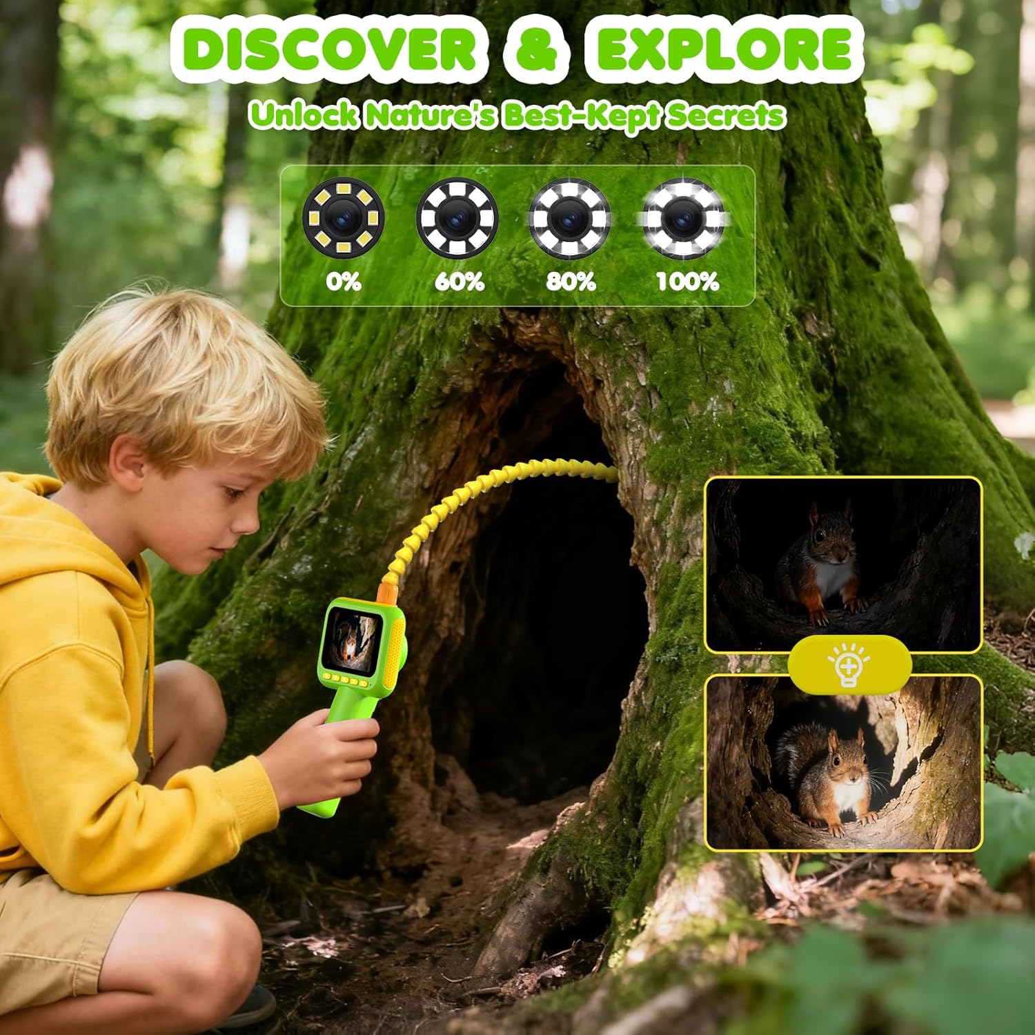 Kids Toys 3 Year Old - Endoscópio para Crianças, Câmera Boroscópica com