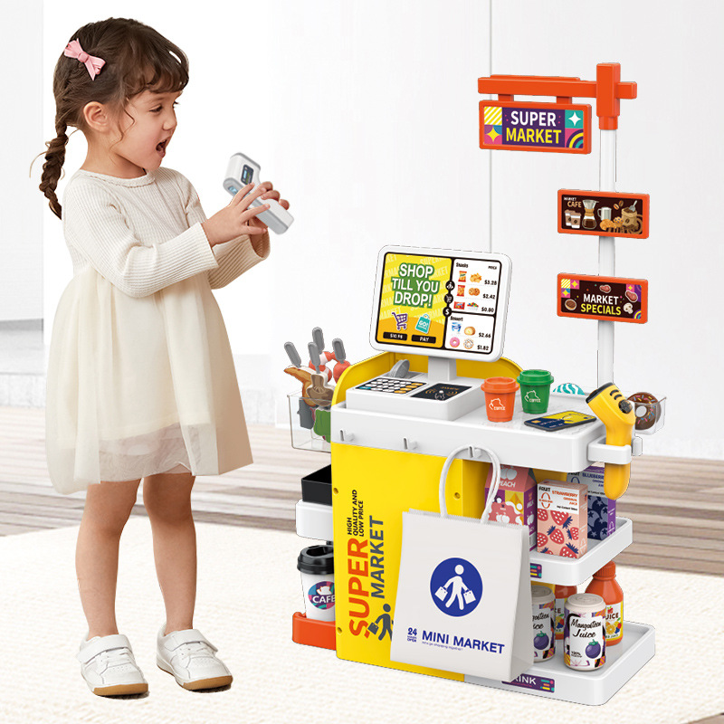 Mini supermercado infantil, co - Toy Cash Register avaliação e preço