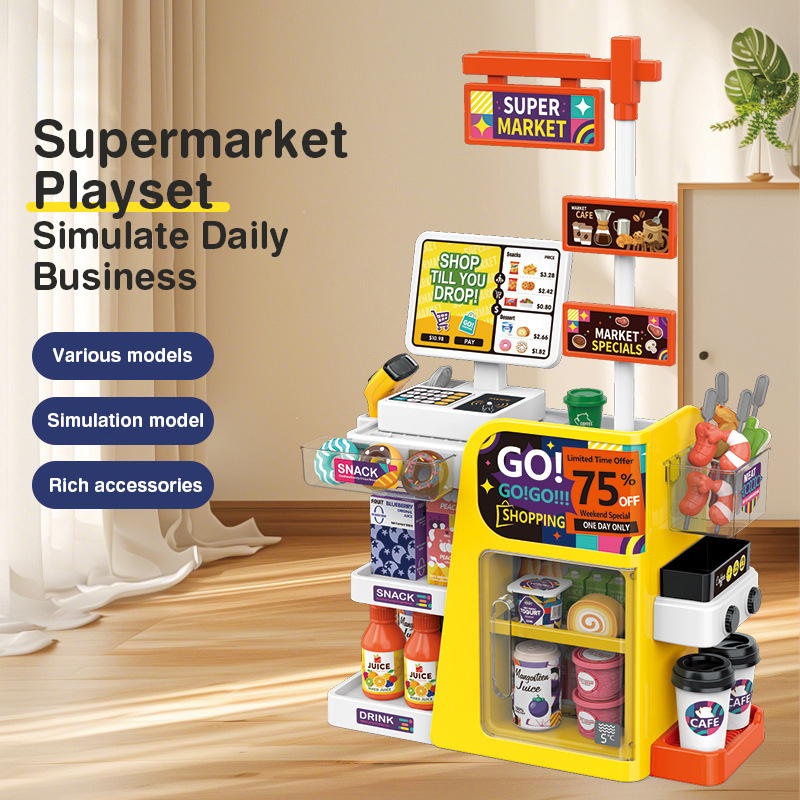 Mini supermercado infantil, co - Toy Cash Register avaliação e preço