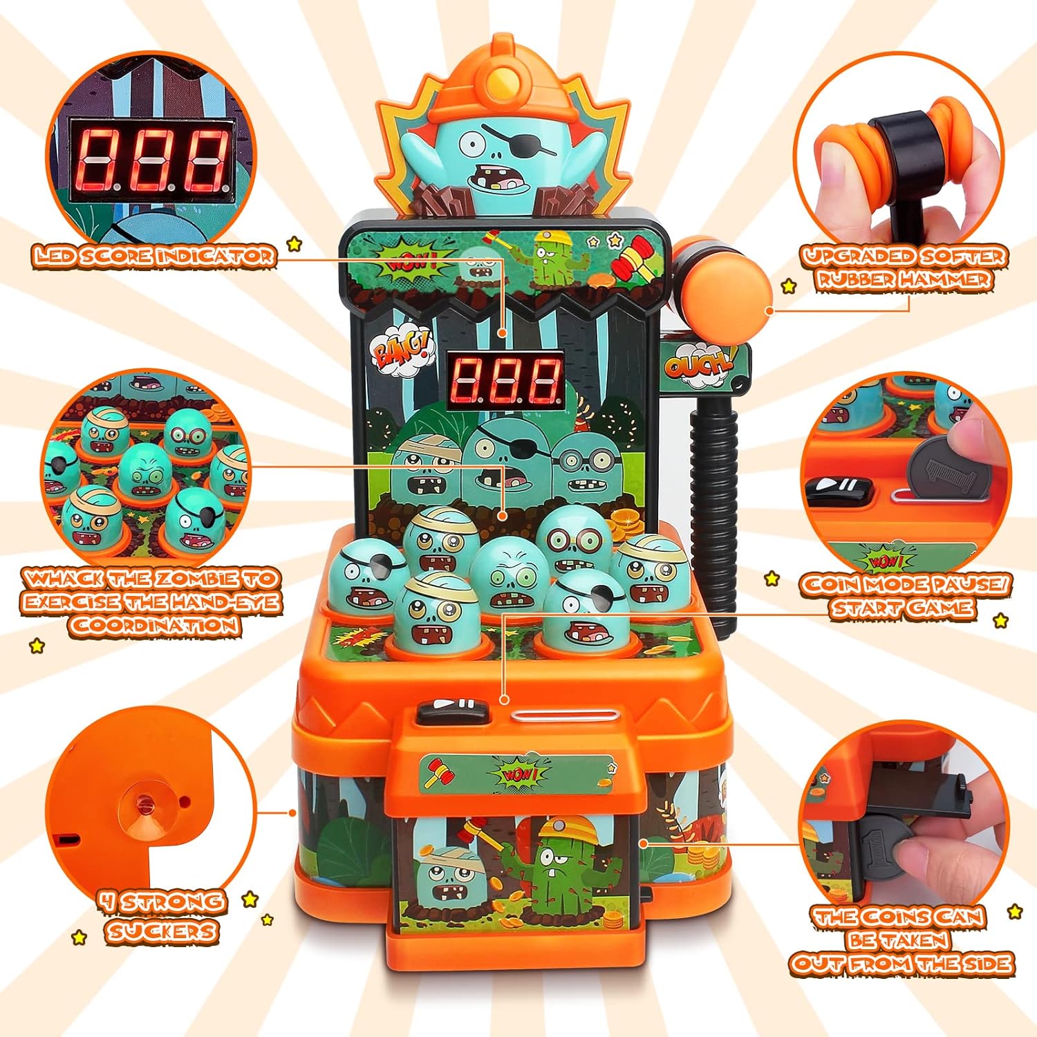 Brinquedos de Jogo de Martelar - Kids Zombie Toys avaliação e preço